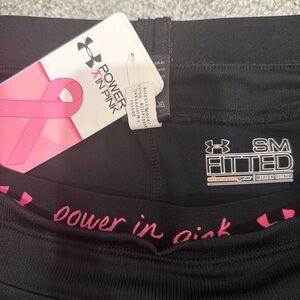 Under Armour Black and Pink Women's Leggings